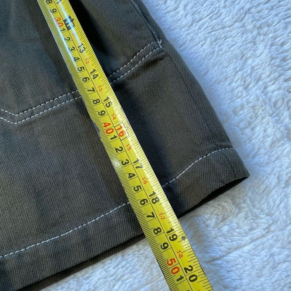 Free People "SPLENDOR IN THE GRASS" denim mini skirt, paper bag waist, sz 8 - Picture 6 of 6